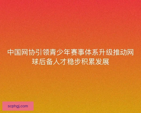 中国网协引领青少年赛事体系升级推动网球后备人才稳步积累发展 中国网协引领青少年赛事体系升级推动网球后备人才稳步积累发展